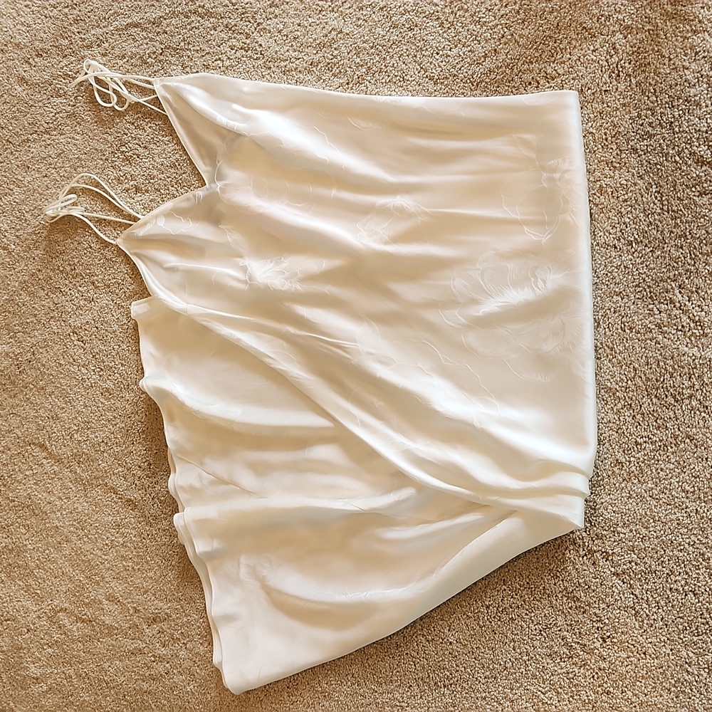 Victoria's Secret Ivory Satin Nightgown size small